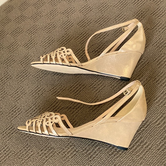 Klub Nico wedge sole gold occasional sandals - Picture 4 of 7